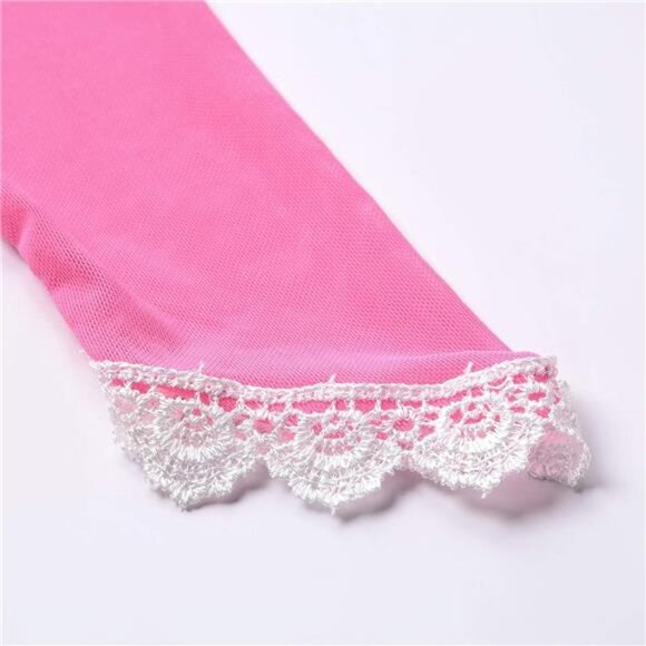 Kids Girls Pink Princess Costume Halloween Cosplay Party Set Dress w Accessories - Picture 7 of 7